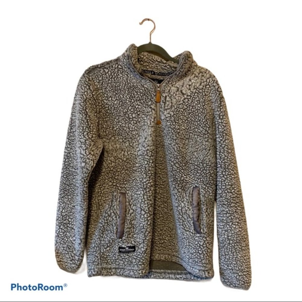 Simply Southern Gray Quarter Zip Pullover Womens